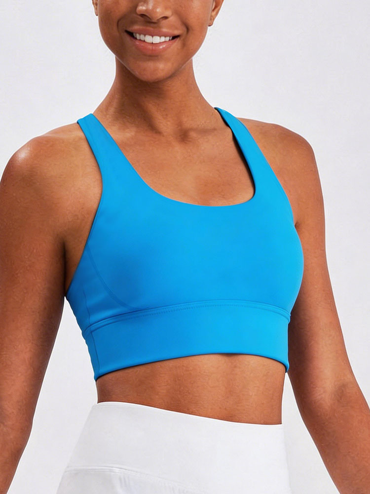 New Women's Solid Color High I - Sports Bra Racerback 评论和价格